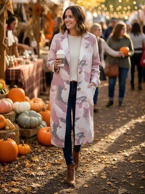 Mystree Pink Camo Longline Blazer / Jacket – NWT – Size Large
